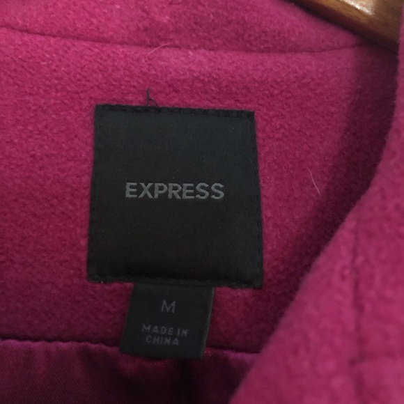 Fuchsia Wool Coat - Picture 2 of 2